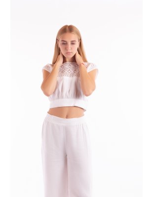 Jasmine Crocheted Crop Top 